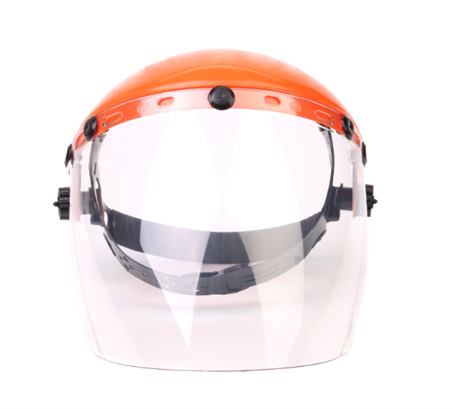 Plastic protective face shield